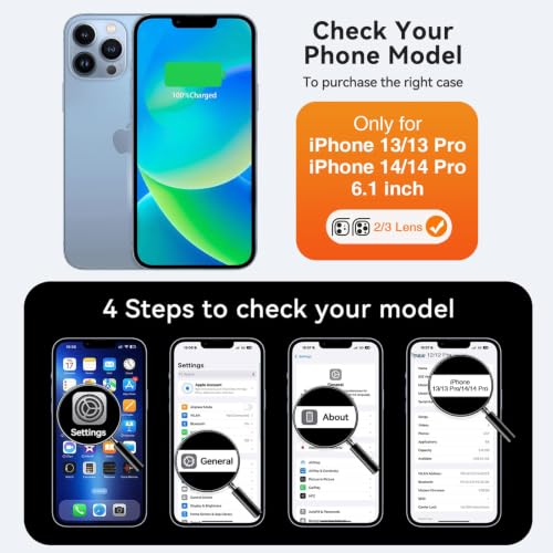 BOPPS Battery Case for iPhone 13/13 Pro/14/14 Pro with Stand，Ultra Slim 8500 Portable Rechargeable Strong Protective Extended Case Cover for iPhone 14,13 Series Black - size: iPhone 13/13 Pro/14/14 Pro