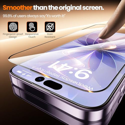 Yriklso 2-Pack for iPhone 17 Screen Protector,Military Grade Shatterproof,Bubble-Dust Free Box,9H+ HD Tempered Glass,Scratch & Smudge Resistant for iPhone 17 6.3 inch - size: iPhone 17（6.3"）