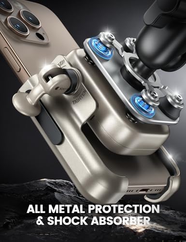 Lamicall Motorcycle Phone Mount Holder - [All Metal] [Anti Shake] - color: Gold