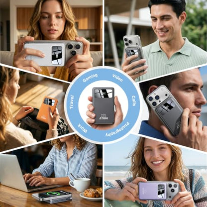 10000mAh Magnetic Wireless Power Bank, 5-in-1 Portable Charger with 2 Built-in Cables, 22.5W PD Fast Charging Magnetic Battery Pack for iPhone 17/16/15/14/13/12 and All Series，Black - color: Black