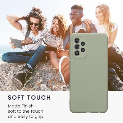 kwmobile Case Compatible with Samsung Galaxy A52 / A52 5G / A52s 5G Case - Protective Slim TPU Phone Cover - Soft Matte Finish - Gray Green - color: gray green, size: Galaxy A52 / A52 5G / A52s 5G