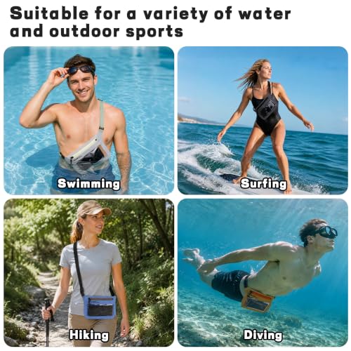 EULANT IPX8 Waterproof Phone Pouch,Reusable Fanny Pack Dry Bag | Fanny Pack Dry Bag with Screen Touch Sensitive for Beach Swimming,Boating,Kayaking,Rafting - color: Dark Gray, size: 1 PC