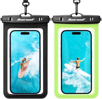 Hiearcool Waterproof Phone Pouch, Waterproof Phone Case, Black&Olive Green | Durable multilayer IPX8 protection; touchscreen access and fit up to 8.9 inches; cruise essentials 2026 for beach and pool - color: Black&Olive Green