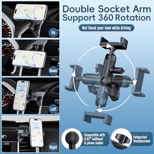 Car Metal Vent Phone Mount for 2015-2020 Ford F150 & 2017-2021 Super Duty - size: Universal Holder