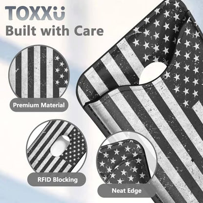 US Flag Magnetic Wallet for Magsafe Compatible with iPhone 17/16/15/14/13/12 Series Pro Max Plus Air (Patriotic Phone Magnet Card Holder Fit 3 Cards for Lether Mag Safe Wallets) - color: US Flag