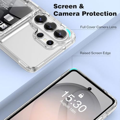ACANDYA for Samsung Galaxy S26 Ultra Case Wallet Clear Case with Card Holder Protective Shockproof Anti-Scratch Anti-Yellow Heavy Duty Protection Cover for Samsung Galaxy S26 Ultra 6.9inch Transparent - size: for Galaxy S26 Ultra