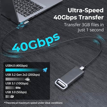 SMALLRIG USB4 40Gbps USB-C Cable 240W 60cm/23.6in - 5076 - size: 60 cm/23.6 in, style: Straight to Angled