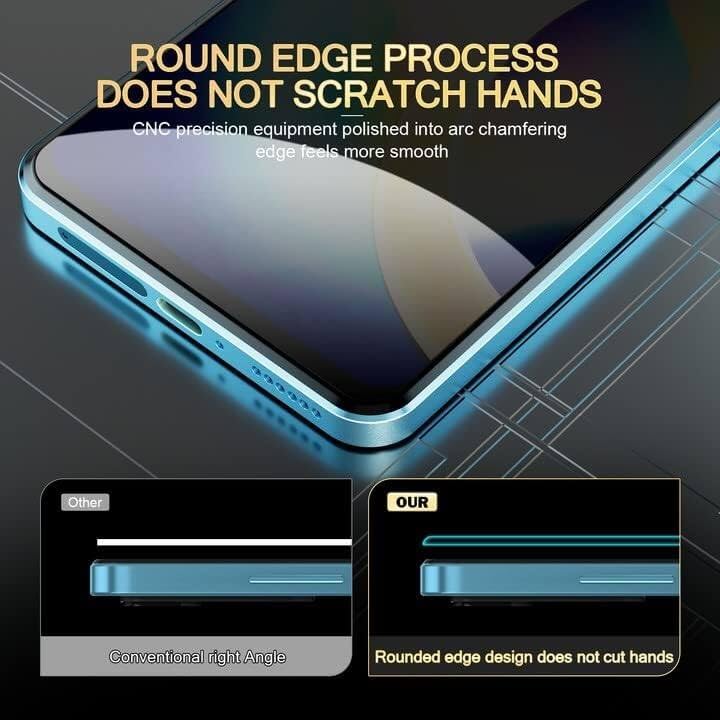 AKABEILA [2 Pack Privacy Screen Protector Compatible with iPhone 15 Privacy Glass Full Coverage Anti Spy Tempered Glass Protective Film Anti-scratch Black&2 - color: Black&2, size: iPhone 15
