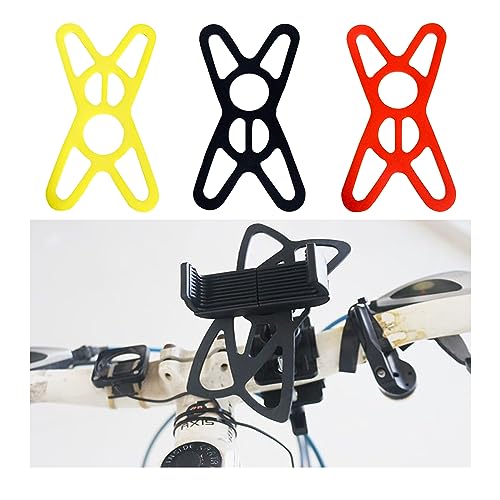 Ziciner 3 PCS Bike Phone Mount Holder Band, Elastic Smart Phone Security Silicone Strap for Motorcycle Bike Phone Mount, Universal Bike Accessories Replacement Parts for Most Cell-Phone (Style 1) - style: Style 1