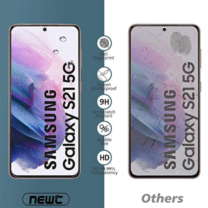 NEW'C for Samsung Galaxy S21 5G Screen Protector Tempered Glass HD Clear - size: S21 6.2 inches