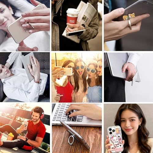 Phone Ring Stand Holder,Dog Cell Phone Grip Women Girls and Boys Cute Finger Ring Grip Stand for iPhone 17 16 15 14 13 Pro Max Plus Air（Husky and Pomeranian） - color: Husky And Pomeranian Phone Ring Grip