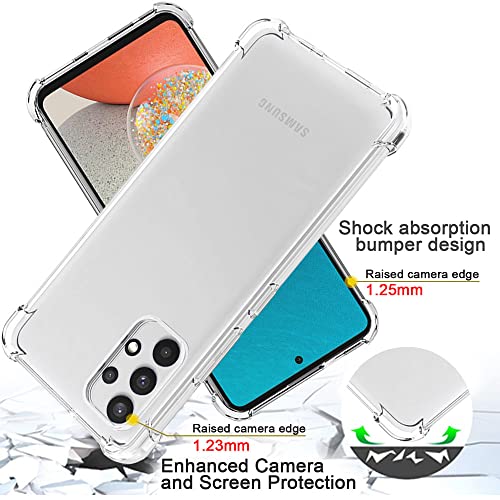 for Samsung A53 5G Case, Galaxy A53 5G Case and Screen Protector, Shockproof Crystal Clear Slim Soft Silicone TPU Protective Phone Cover for Samsung Galaxy A53 5G (Clear) - color: Clear