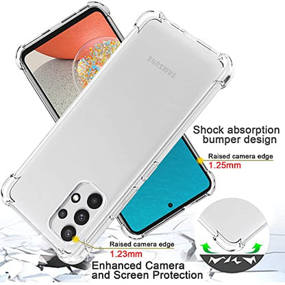 for Samsung A53 5G Case, Galaxy A53 5G Case and Screen Protector, Shockproof Crystal Clear Slim Soft Silicone TPU Protective Phone Cover for Samsung Galaxy A53 5G (Clear) - color: Clear