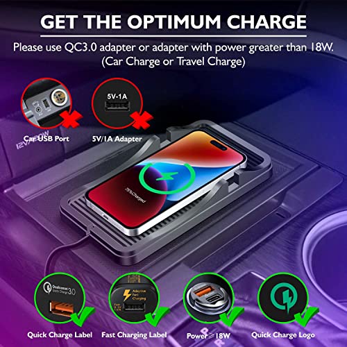 Wireless Charger Car Charging Pad Non-slip 15W 10W 7.5W Fast Charger Mount Adapter for iPhone 13 12 Pro Max 11 8 Plus X XR Xs LG G8 Samsung Note 20 10 Galaxy S10 S20 S21 S22 S23 S24 S25 Android Phones
