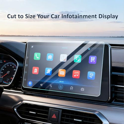 Cut to Fit Screen Protector [2-Pack] 300*202 mm Universal Trimmable Screen Protective Film HD Clear PET Customizable Touchscreen Protection Anti-Scratch Cuttable Film for Tablet, GPS, Navigation, Camera - size: M