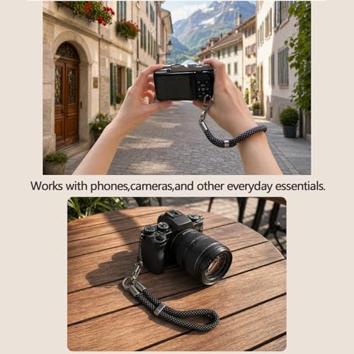 phone wrist strap, Adjustable Cell Phone Lanyard Strap for Case - color: Off-white