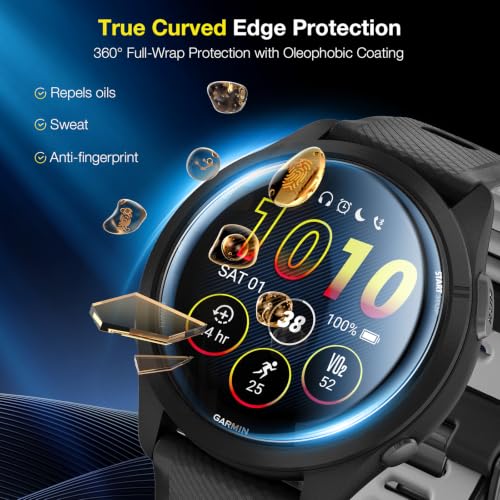 LK 3 Pack for Garmin forerunner 265 Screen Protector, Self-Healing TPU - size: 46mm
