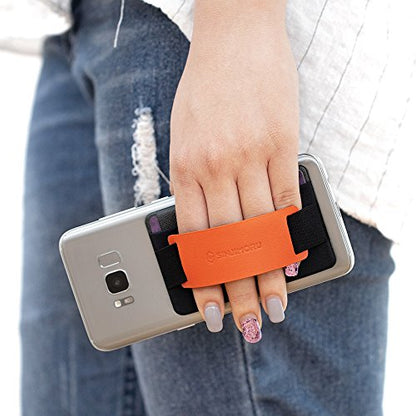 Sinjimoru Phone Grip Card Holder with Phone Stand, Black 3 Pack - color: 3Pack Black