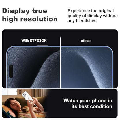Compatible with iPhone 15 Pro Max Screen Protector with Auto-Alignment Install Kit [Full Edge Coverage] Shatterproof Tempered Glass Screen Protector for iPhone 15 Pro Max 6.7" [2 Pack] - size: iPhone 15 Pro Max