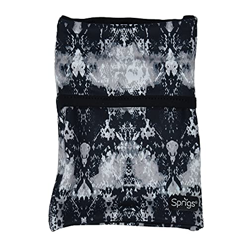 Sprigs Wrist Wallet Running Wristband Pocket for Keys Cards Cash ID Phone - color: Black Abstract