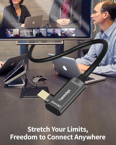 Fiber Optic USB C Cable 50ft,Right Angle High Speed 10Gbps Active Optical Long Distance Extension for Webcams,4K Cameras,VR/AR,Hubs,HDDs,Projectors & Medical Systems - size: 50ft, style: Right Angle USB A to C