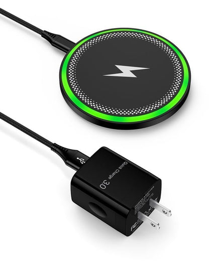 Wireless Charger Samsung S26, 15W Android Wire Less Charging Pad for Galaxy - color: Wireless Charger Black