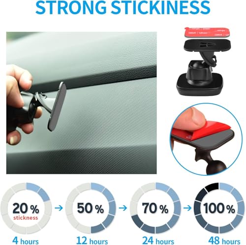 APPS2Car 3M VHB Adhesive Pads Double-Sided Replacement Mounting Tape 4-Pack - size: Rectangle - 1.9"x1.1"