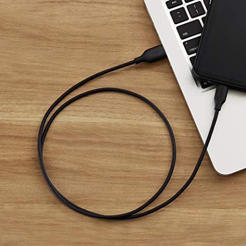 Amazon Basics USB-C to USB-A 2.0 Fast Charging Cable, 480Mbps Data Transfer Speed, USB-IF Certified, Durable, for Apple iPhone 16/15, iPad, Samsung Galaxy, Tablets, Laptops, 3 Foot, Black - color: Black, size: 3 Feet