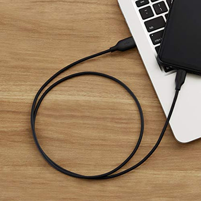 Amazon Basics USB-C to USB-A 2.0 Fast Charging Cable, 480Mbps Data Transfer Speed, USB-IF Certified, Durable, for Apple iPhone 16/15, iPad, Samsung Galaxy, Tablets, Laptops, 3 Foot, Black - color: Black, size: 3 Feet