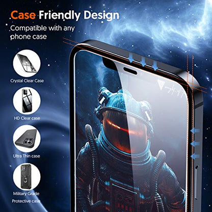 Fotbor Compatible for iPhone 12 Pro/12 Screen Protector - 3 Pack [Military-Grade Shatterproof] Full Coverage Tempered Glass w/Alignment Frame HD Clear Film for Apple iPhone 12 & Pro 6.1" - size: 6.1 inch-iPhone 12/12 Pro