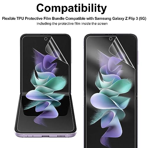 High Sensitivity Hydrogel Screen Protector for Samsung Galaxy Z Flip 6 / Z Flip 7 FE, 2 Pieces Upgraded Transparent Soft TPU Protective Film - color: Galaxy Z Flip 6 / Z Flip 7 FE