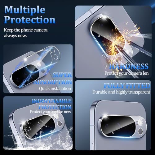 3 Pack Tempered Glass Camera Lens Protector for Google Pixel 10 Pro - size: Google Pixel 10 Pro