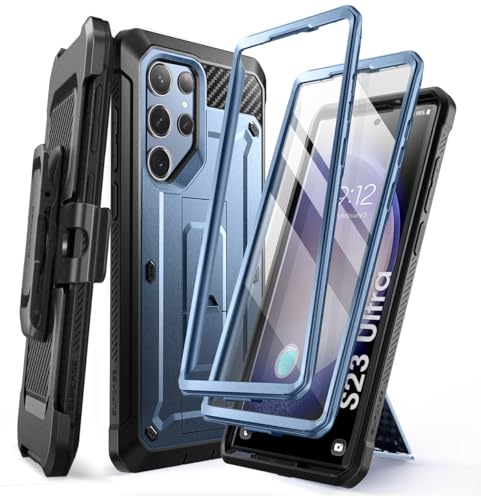 SUPCASE for Samsung Galaxy S23 Ultra Case with Stand, [Unicorn Beetle Pro] [2 Front Frames] [Built-in Screen Protector & Belt-Clip] Military-Grade Protection Phone Case for Galaxy S23 Ultra, Tilt - color: Tilt