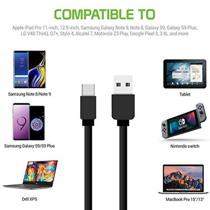 Retractable USB-C Charger Cable, Type-C 3 Feet Charging Cable Compatible to iPhone 15 Series, Samsung Galaxy Smartphones, Google Pixel, Moto iPad Pro Air Mini (USB-A to USB-C) (2Pack) - style: USB-C to USB-A