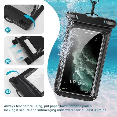 Waterproof Phone Pouch for iPhone 17 16 15 Pro Max IPX8 Green-8.3 | Card Pocket, Lightweight, Large Cellphone Dry Bag, IPX8 Rated, Beach Essential, Cruise Ship, 1 Pack, 8.3 inch - color: A7-Green -1 pack