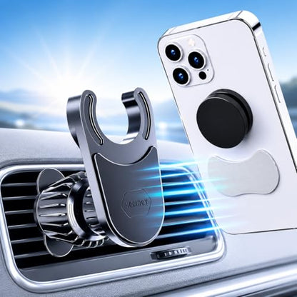 2X-Hold Magnetic Car Mount for PopSockets, Socket Car Phone Holder AC Vent - style: Car Mount
