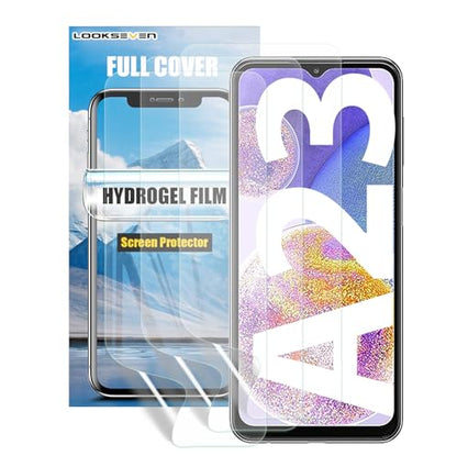 LOOKSEVEN 3 Pack Hydrogel Film For Samsung Galaxy A23 5G 6.6 inch - size: Galaxy A23 5G (6.6 inch)