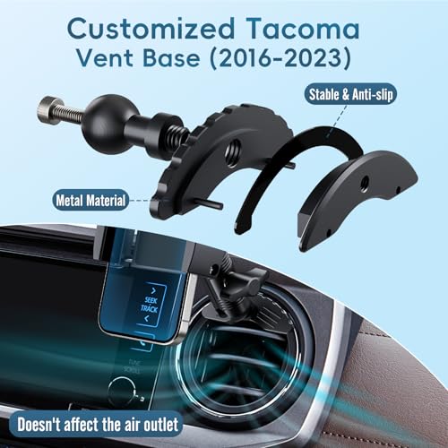 Metal Vent Phone Mount Compatible with Toyota Tacoma 2016-2023 Tundra - style: Universal Mount