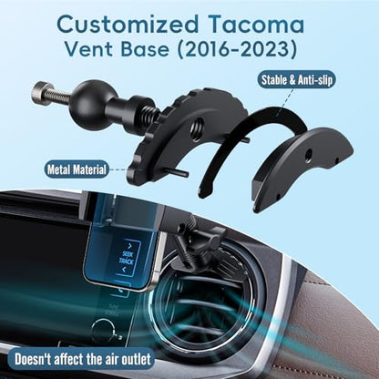 Metal Vent Phone Mount Compatible with Toyota Tacoma 2016-2023 Tundra - style: Universal Mount