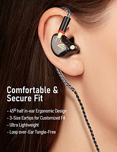 Audiovance Vibes 201 HiFi Wired Earbuds in Ear Monitor Headphones