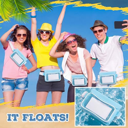 Ipx8 Waterproof Fanny Pack, 1 Pack Floating Waterproof Phone Pouch Touchscreen Dry Bag with Adjustable Waist Strap for Beach, Swimming, Kayaking, Boating, Fits Phones up to 8.5"(Blue) - color: Blue