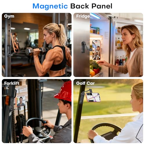 OMOTON TP03 [Ultra-Slim] 360° Rotating for MagSafe Tripod Stand with Hook - color: 1-Black