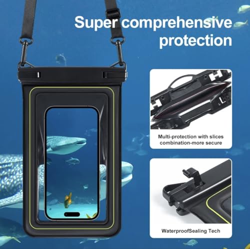 Industrial Field Cases Waterproof Phone Pouch, All Gray/Grey Pouch Cell Phone Floating Pouch with Carrying Strap (Single 7.5) - size: Single 7.5