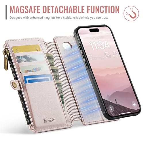 for iPhone 17 Air - Phone Case Wallet Magnetic, Champagne Gold - color: Champagne Gold, size: iPhone Air