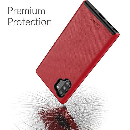 Crave for Galaxy Note 10 Plus Case, Shockproof Protection Dual Layer Case for Samsung Galaxy Note 10 Plus (6.8 inch) - Red - color: Red