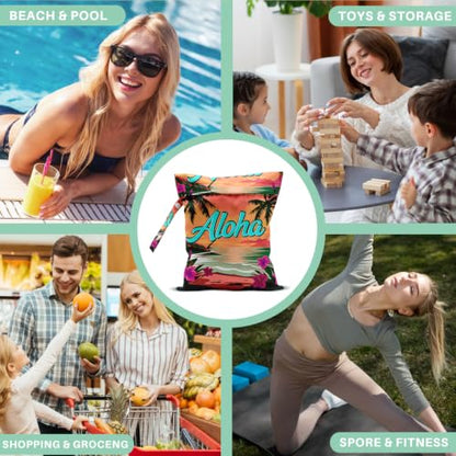 Aloha Wet Dry Waterproof Bag, Travel Laundry Wet Bag for Swimsuit - color: Aloha2