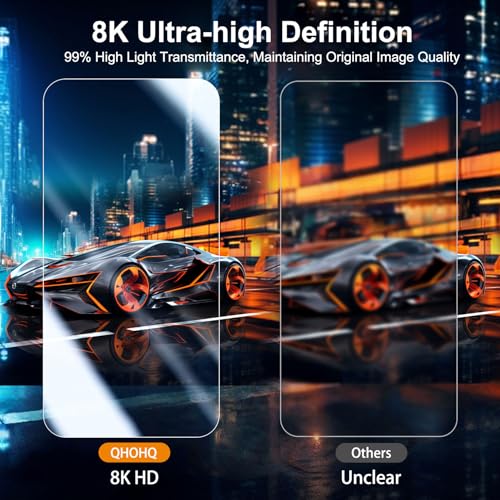 QHOHQ [1-Second Auto-Install] 3 Pack Screen Protector for iPhone 17 Pro [6.3 Inch] + 1 Set Camera Lens Protector, Shatterproof Tempered Glass, [Military Grade Protection], Anti-Finger, Case Friendly - size: iPhone 17 Pro 6.3 Inch
