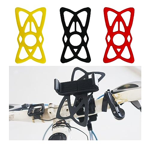 Ziciner 3 PCS Bike Phone Mount Holder Band, Elastic Smart Phone Security Silicone Strap for Motorcycle Bike Phone Mount, Universal Bike Accessories Replacement Parts for Most Cell-Phone (Style 2) - style: Style 2