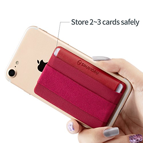 Sinjimoru Phone Grip Card Holder with Flap, Adhesive Card Holder, Finger Strap for Phone, Sinji Pouch B-Flap