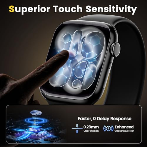 MOHAVE 4 Pack Screen Protector for Apple Watch Series 11/10 46mm [Auto Alignment] Soft Hybrid Material [Dust Removal] 24h Self Healing iWatch Film